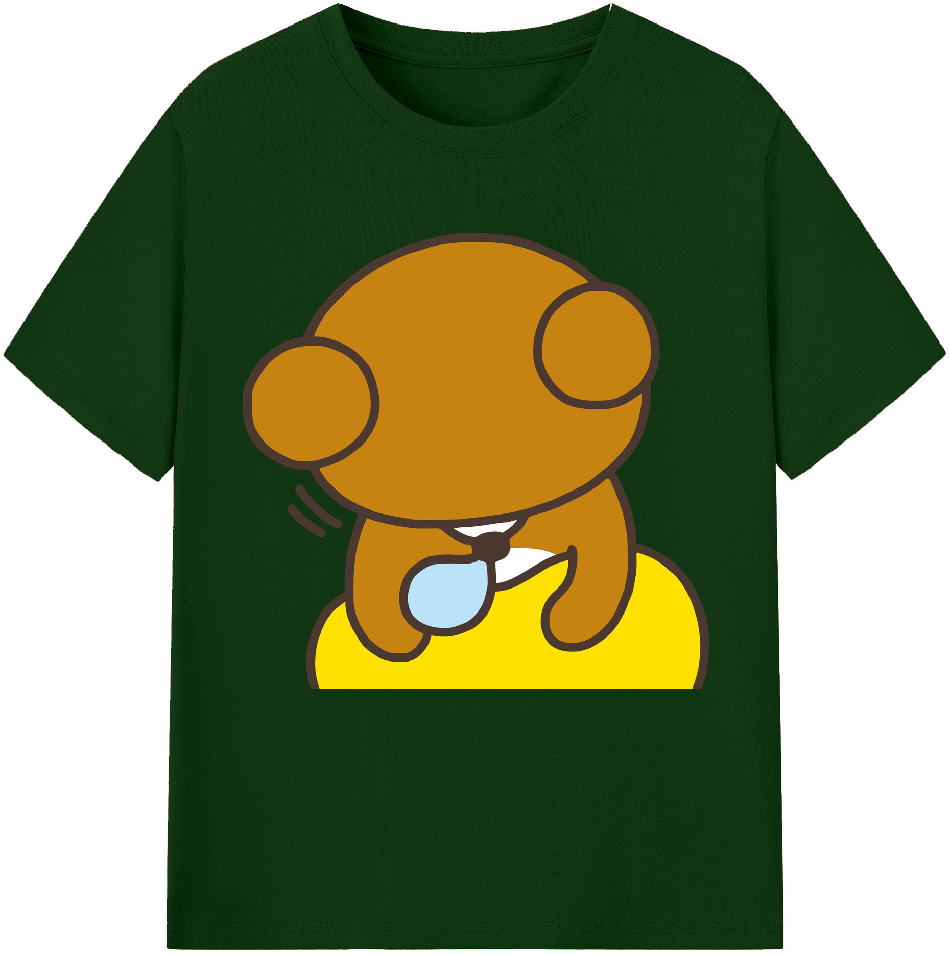 （画像用） リラックマ リラックマ キイロイトリ Rilakkuma Korilakkuma Kiiroitori 綿100％半袖Tシャツ（フロントプリント）